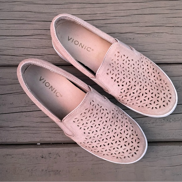 Vionic Splendid Midi Perf Slip On Dusty Pink Shoes size 6 - Picture 2 of 13